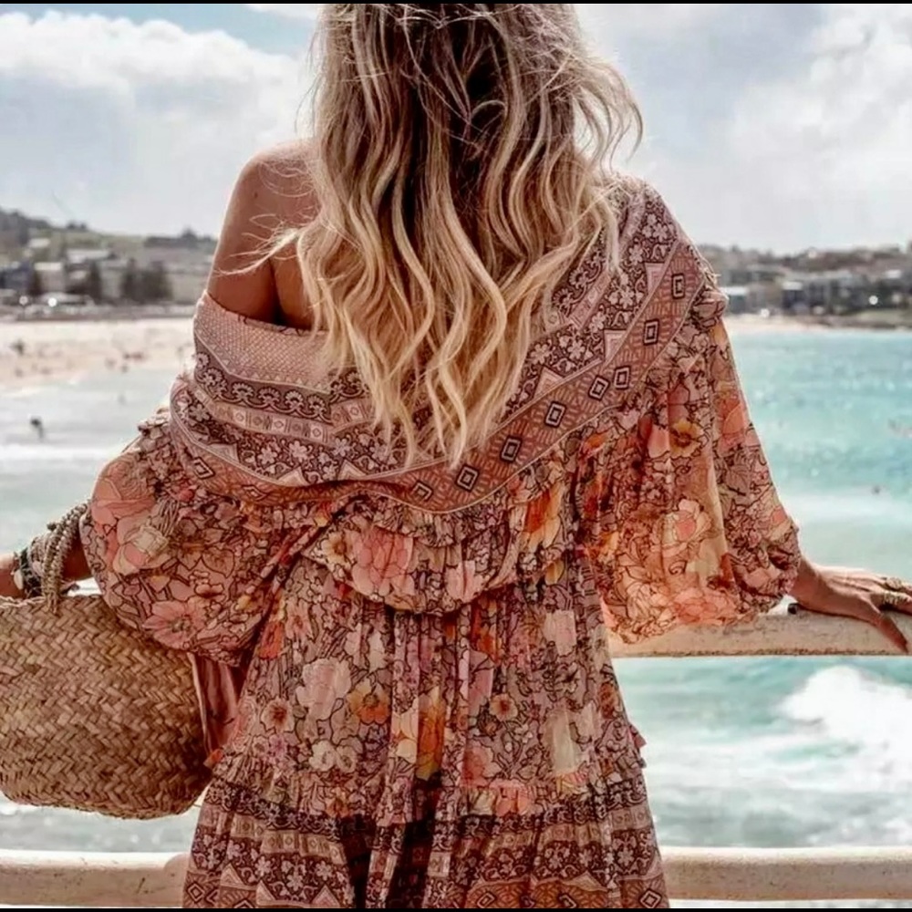 Floral Boho Mini Dress NWT - Picture 9 of 12
